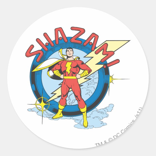Sticker Rond Shazam (Devant)