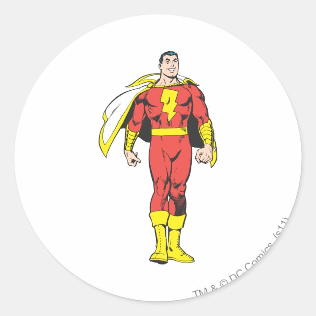 STICKER ROND SHAZAM (Devant)
