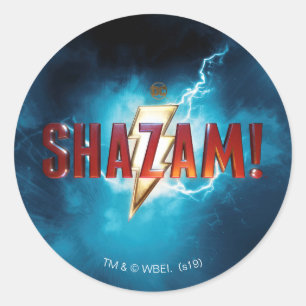 Sticker Rond SHAZAM !   Logo théâtral