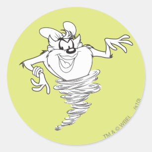 Sticker Rond She-Devil noir et blanc