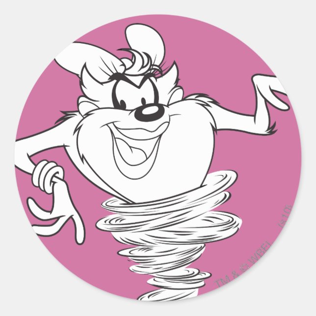 Sticker Rond She-Devil noir et blanc (Devant)