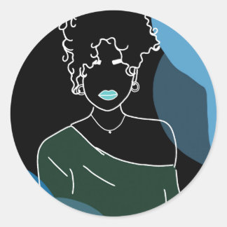 Sticker Rond she - negativo