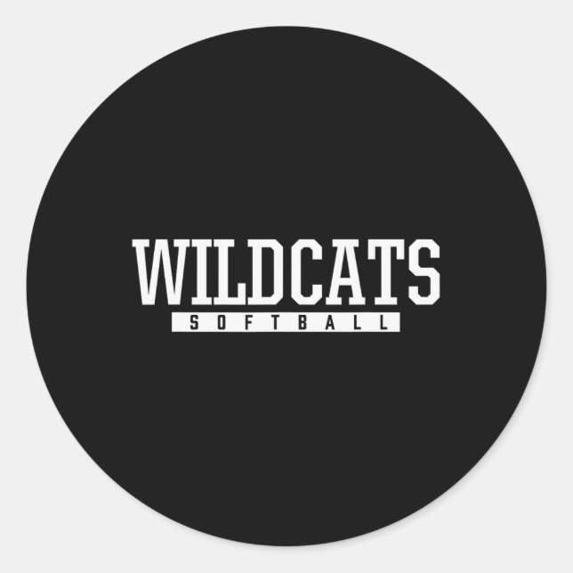 Sticker Rond Shelby County Wildcats Softll Hs  (Devant)
