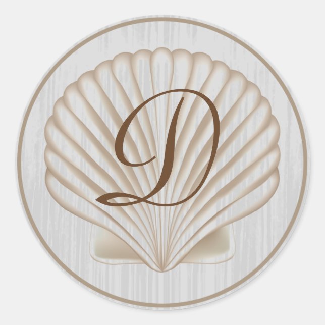 Sticker Rond Shell B Monogramme (Devant)