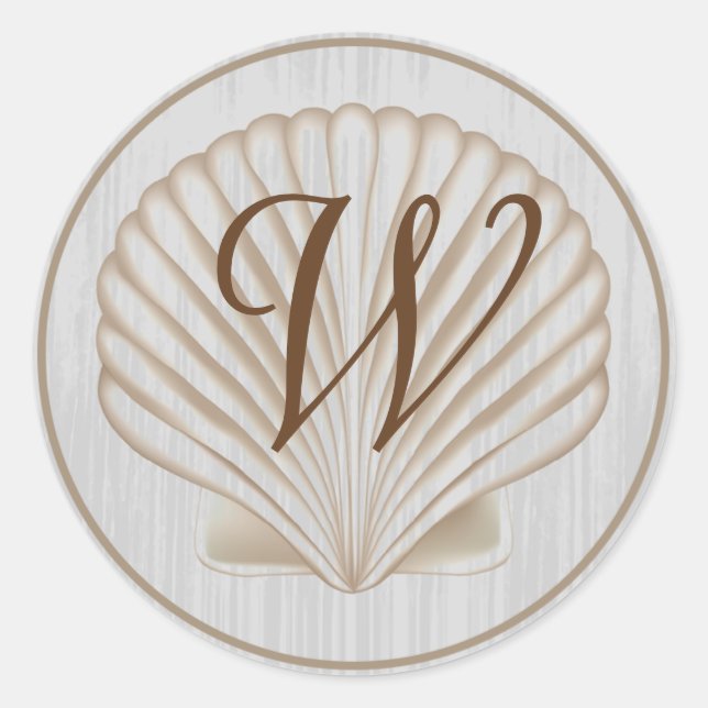 Sticker Rond Shell W Monogram (Devant)