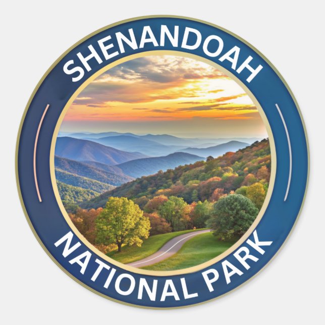 Sticker Rond Shenandoah National Park Virginia USA (Devant)