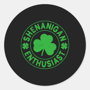 Sticker Rond Shenanigan Enthousiaste