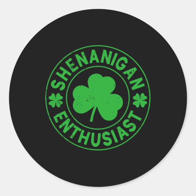 Sticker Rond Shenanigan Enthousiaste (Devant)