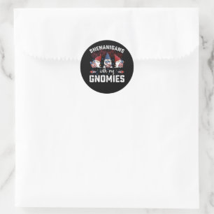Sticker Rond Shenanigangs Avec Mes Gnomies Usa 4 Juillet