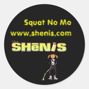 Sticker Rond Shenis, Squat No Mo