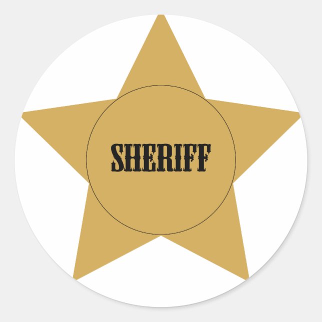 Sticker Rond Sheriff (Devant)