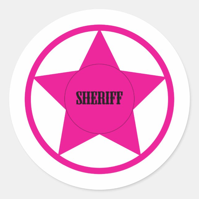 Sticker Rond Sheriff (Devant)