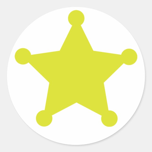 Sticker Rond Sheriff Star Gold (Devant)