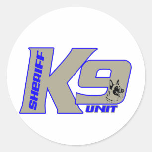 Sticker Rond sheriffk 9unit Malinois