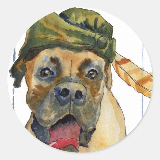 Sticker Rond Sherwood Boxer (Devant)