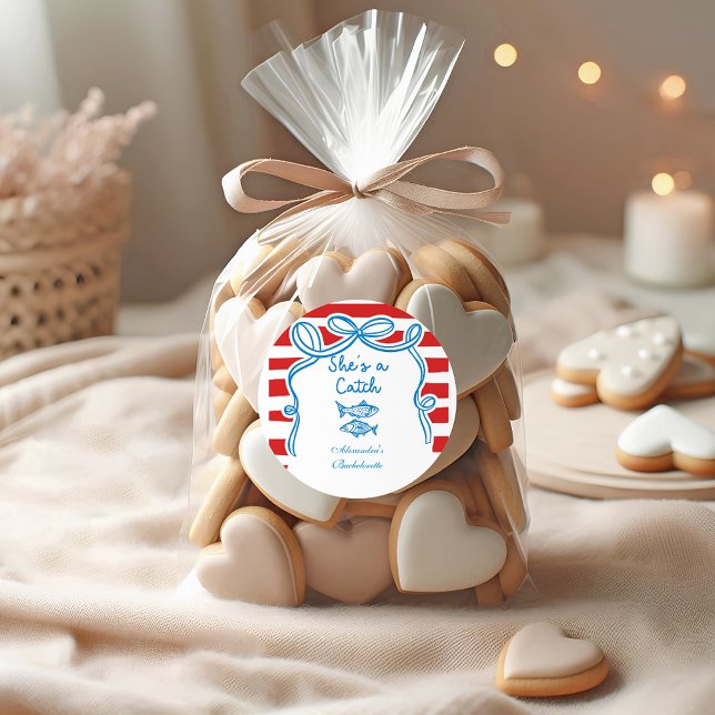 Sticker Rond She's A Catch Bachelorette (Créateur téléchargé)