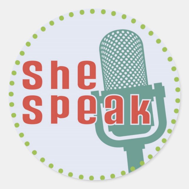 Sticker rond SheSpeak (Devant)