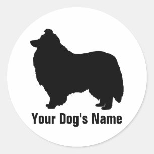 Sticker Rond Shetland Sheepdog  juste ェ juste un parc ン ・ en pr