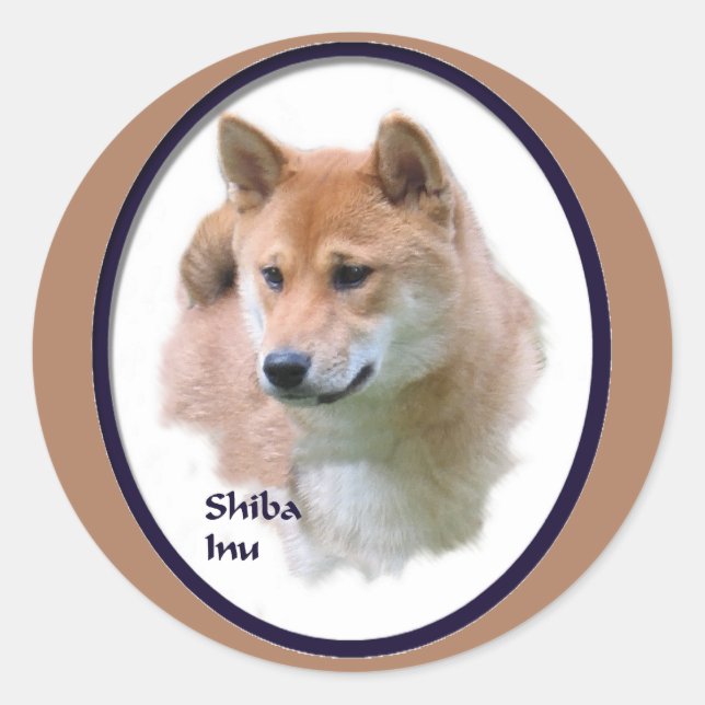 Sticker Rond Shiba Inu (Devant)