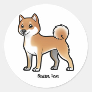 Sticker Rond shiba inu