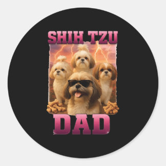Sticker Rond Shih Tzu   