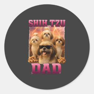 Sticker Rond Shih Tzu