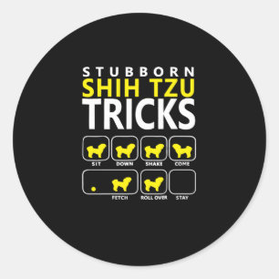 Sticker Rond Shih Tzu Tzu Tzu Tzu Tasques