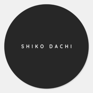 Sticker Rond Shiko Dachi Karate Débutant Moderne
