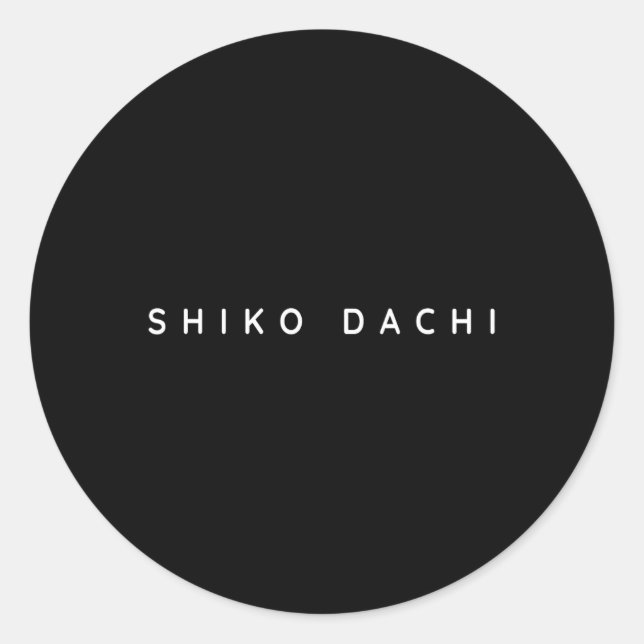 Sticker Rond Shiko Dachi Karate Débutant Moderne (Devant)