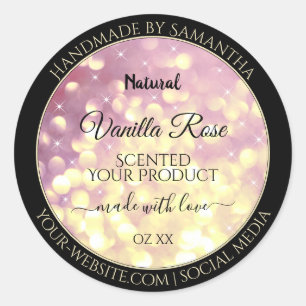 Sticker Rond Shimmery Purple Gold Parties scintillant Sparkle É