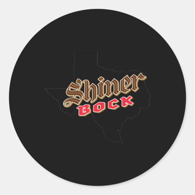 Sticker Rond Shiner Tx Town Pour Les Boissons (Devant)