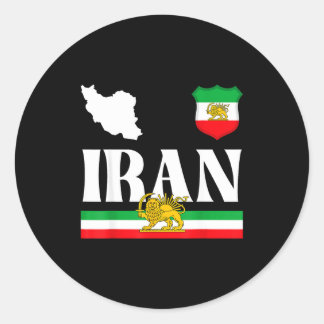 Sticker Rond Shir o khorshid iran, lion and sun, persia 