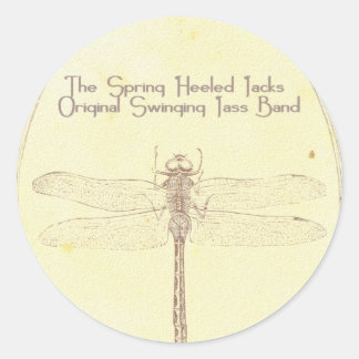 Sticker Rond SHJ 2010 : Feuille d'autocollant de libellules