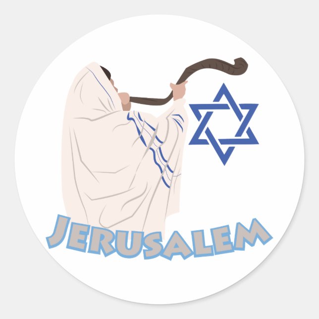 Sticker Rond Shofar juif (Devant)