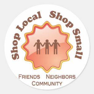 Sticker Rond Shop local
