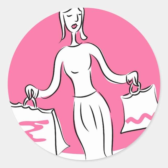 Sticker Rond Shopping (Devant)