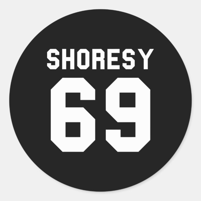 Sticker Rond Shoresy 69 Jersey Novelty (Devant)