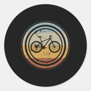 Sticker Rond Shorts de VTT pour amoureux, Gants de VTT Descente