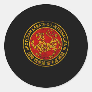 Sticker Rond Shotokan Karate Do Kanji Japon Mial Mixed martial