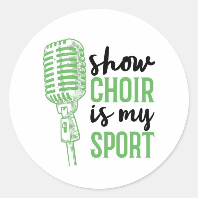 Sticker Rond Show Choir Est Mon Sport Musical (Devant)