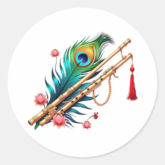 Sticker Rond Shree Krishna Janmashtami (Devant)