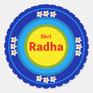 Sticker Rond Shri Radha comme à Vrindavan