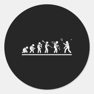 Sticker Rond Shutt Evolution Hommes Femmes Drôle Badminton