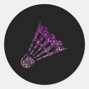 Sticker Rond Shutter Badminton Player Shirt _ Womens Badminton