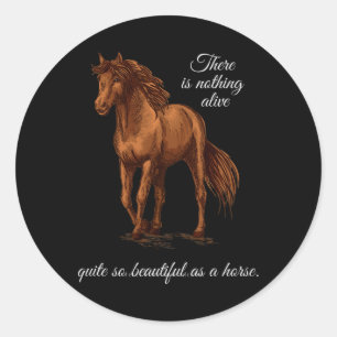 Sticker Rond Si Belle Comme Un Cheval Hommes Femmes Enfants Hor