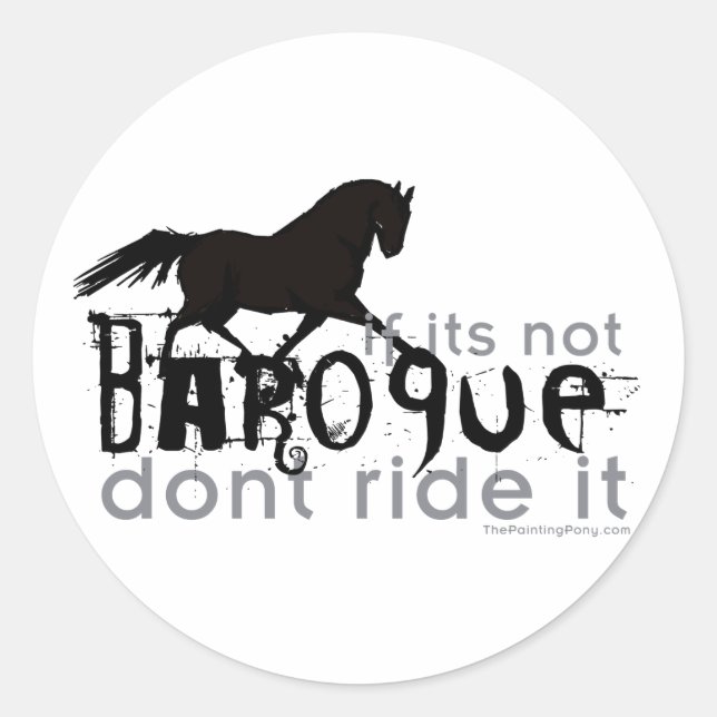 Sticker Rond Si ce n'est pas baroque (Devant)