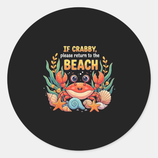Sticker Rond Si Crabe  (Devant)