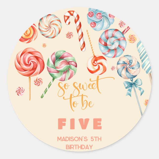 Sticker Rond Si doux pour être anniversaire de enfant (Devant)
