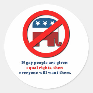 Sticker Rond Si les gays obtiennent des droits égaux, alors tou
