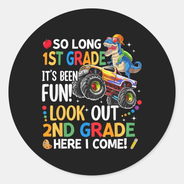 Sticker Rond Si Long 1Ème Année Regardez En 2Ème Année, Je Vien (Devant)